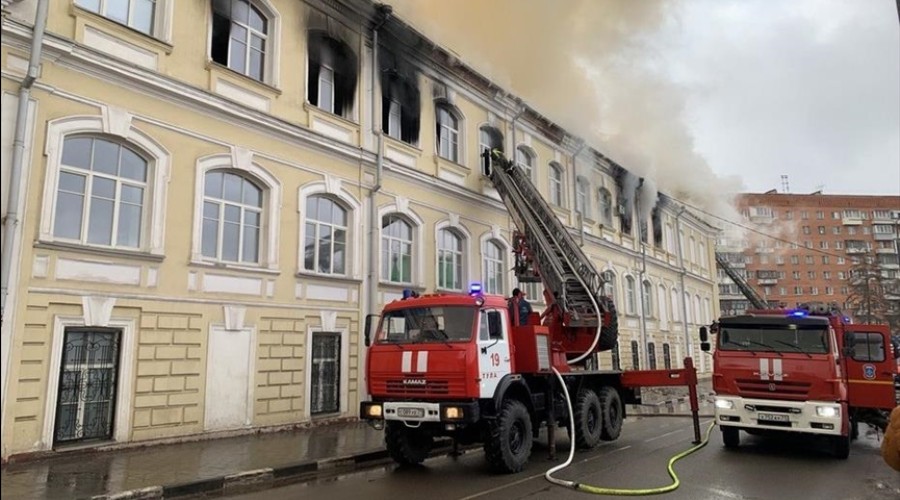 В Туле загорелся военный госпиталь 