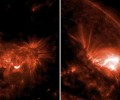 Астрономы сняли на видео выброса плазмы с Солнца